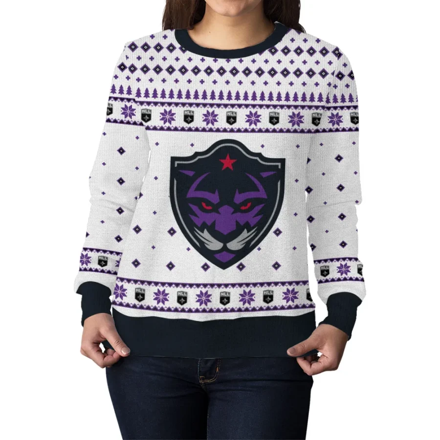 Special Release Panther City Lacrosse NLL Ugly Sweater All Over Prints Christmas Season QTNLL190924A9