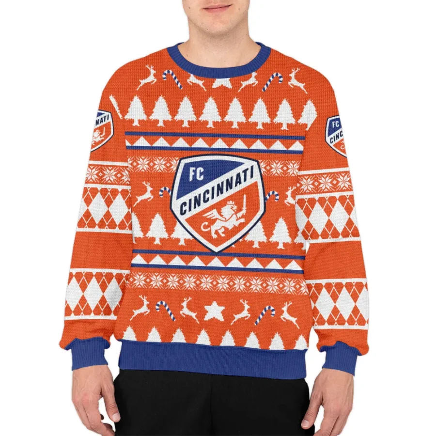 Special Release FC Cincinnati MLS Ugly Sweater All Over Prints Christmas Season HOMLS200924A7