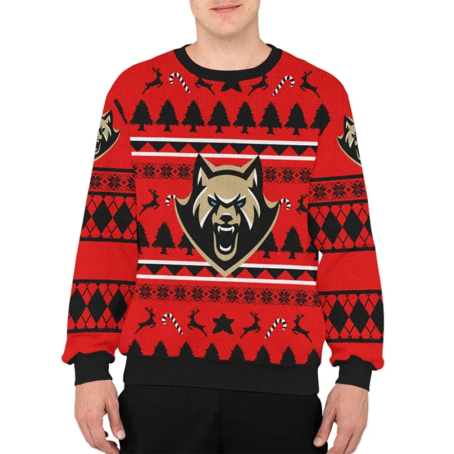 Special Release Albany FireWolves NLL Ugly Sweater All Over Prints Christmas Season HONLL200924A1