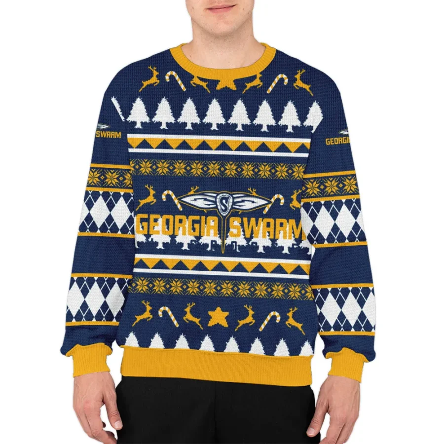 Special Release  Georgia Swarm NLL Ugly Sweater All Over Prints Christmas Season HONLL200924A5