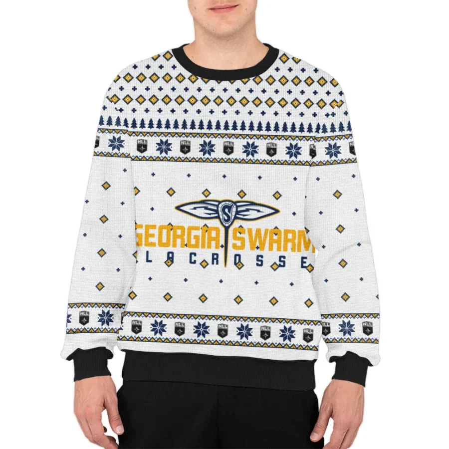 Special Release Georgia Swarm NLL Ugly Sweater All Over Prints Christmas Season QTNLL190924A5