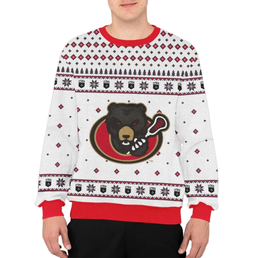 Special Release Ottawa Black Bears NLL Ugly Sweater All Over Prints Christmas Season QTNLL190924A8