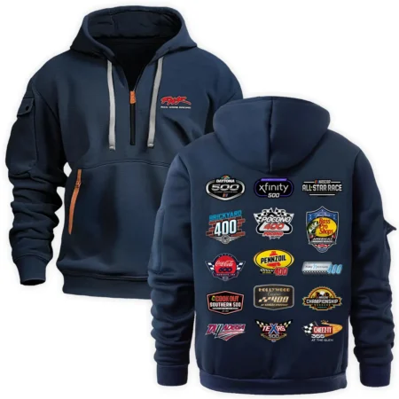 Rick Ware Racing Collection Release Nascar Cup Series Fashion Hoodie Half Zipper BLNCS13924RWR1