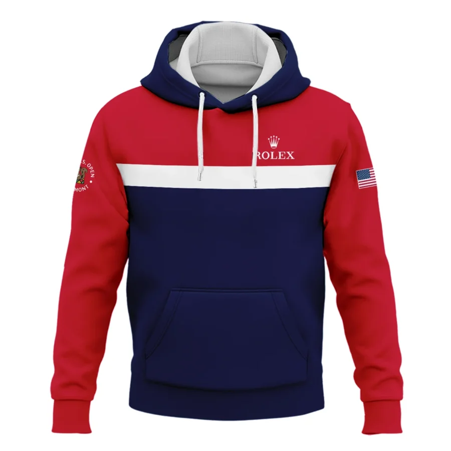 Hoodie Shirt Rolex 125th US Open Oakmont Blue Red White Background HOUSG180924A02ROXHD