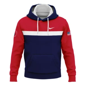 Zipper Hoodie Shirt Nike 124th U.S. Open Pinehurst Blue Red White Background HOUSO180924A01NKZHD