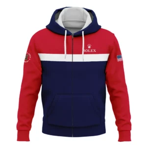 Hoodie Shirt Rolex 125th US Open Oakmont Blue Red White Background HOUSG180924A02ROXHD