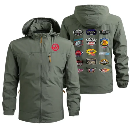 Haas Factory Team Collection Release Nascar Cup Series Waterproof Outdoor Jacket BLNCS13924HFT4