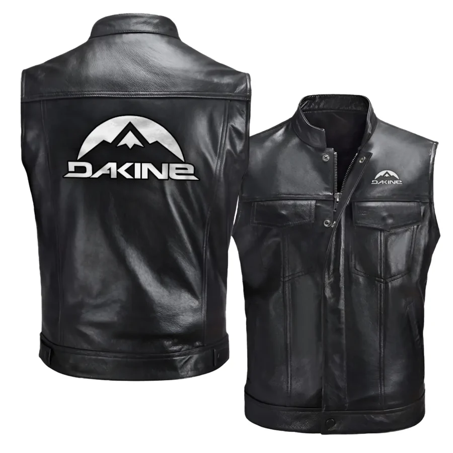 Collection Release Dakine Camping Brand Zipper Sleeveless Leather Jackets BLCP9924A5DKN