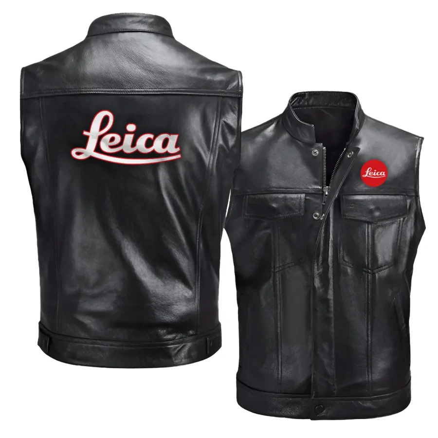 Collection Release Leica Nature Photography Brand Zipper Sleeveless Leather Jackets BLPV9924A5LC