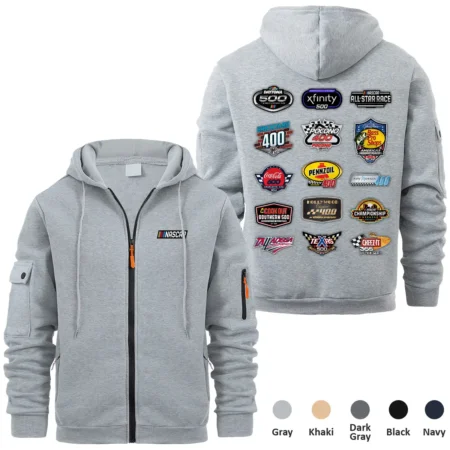 Collection Release Nascar Cup Series Full Zipper Hoodie BLNCS12924A6