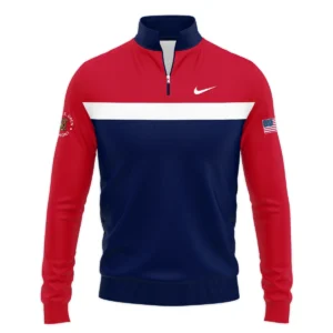 Zipper Hoodie Shirt Nike 125th US Open Oakmont Blue Red White Background HOUSG180924A02NKZHD