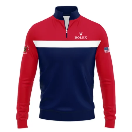 Quarter Zip Jacket Shirt Rolex 125th US Open Oakmont Blue Red White Background HOUSG180924A02ROXSWZ