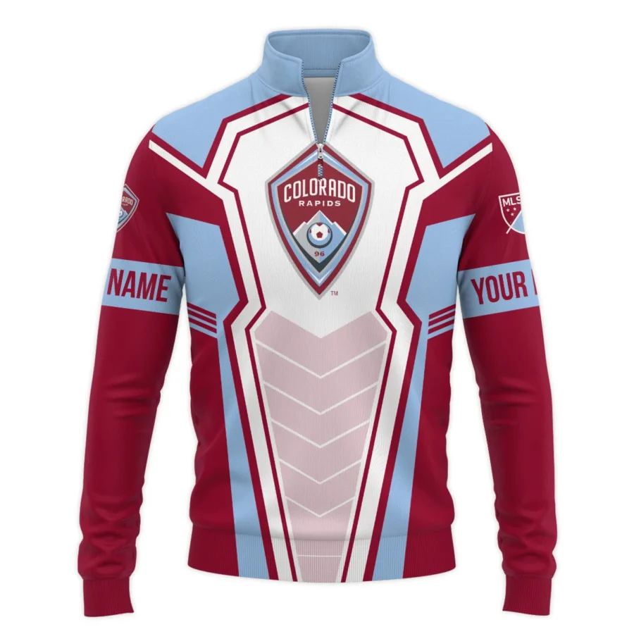 Special Release Colorado Rapids MLS Quarter Zip Jacket  All Over Prints QTMLS300924A1COLSWZ