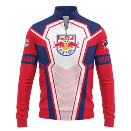 Special Release New York Red Bulls MLS Quarter Zip Jacket  All Over Prints QTMLS300924A1NYSWZ