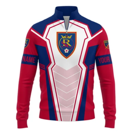 Special Release Real Salt Lake MLS Quarter Zip Jacket  All Over Prints QTMLS300924A1RSLSWZ