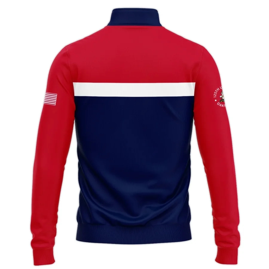 Quarter Zip Jacket Shirt Callaway 125th US Open Oakmont Blue Red White Background HOUSG180924A02CLWSWZ