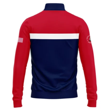 Quarter Zip Jacket Shirt Rolex 125th US Open Oakmont Blue Red White Background HOUSG180924A02ROXSWZ