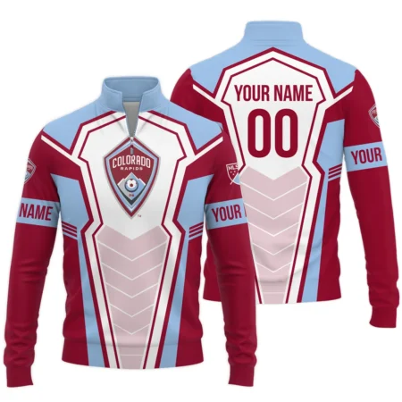 Special Release Colorado Rapids MLS Quarter Zip Jacket  All Over Prints QTMLS300924A1COLSWZ