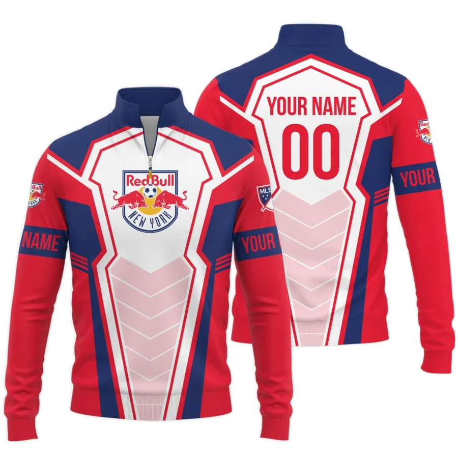 Special Release New York Red Bulls MLS Quarter Zip Jacket  All Over Prints QTMLS300924A1NYSWZ