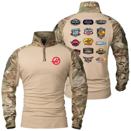 Haas Factory Team Collection Release Nascar Cup Series Patchable Military Combat Shirt Long Sleeve BLNCS13924HFT7