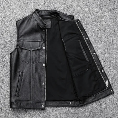 Collection Release Dakine Camping Brand Zipper Sleeveless Leather Jackets BLCP9924A5DKN