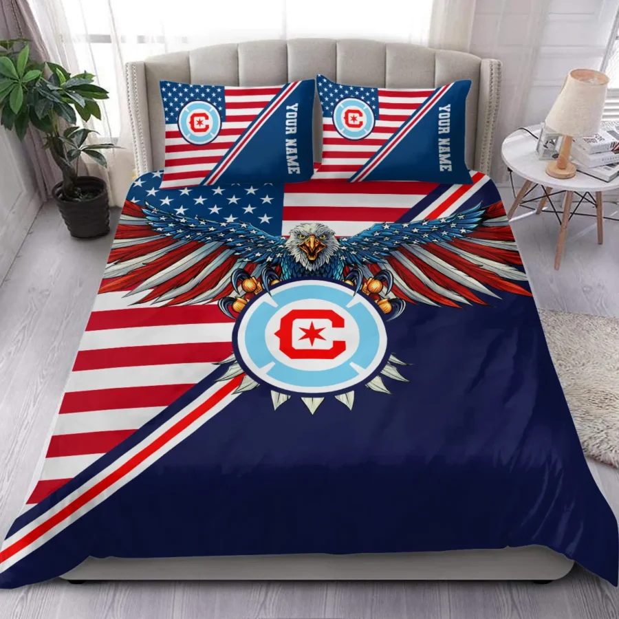 Eagle U.S Flag MLS Chicago Fire Exclusive All Over Prints BLMLS101024A1CHISJT - Bedding Set