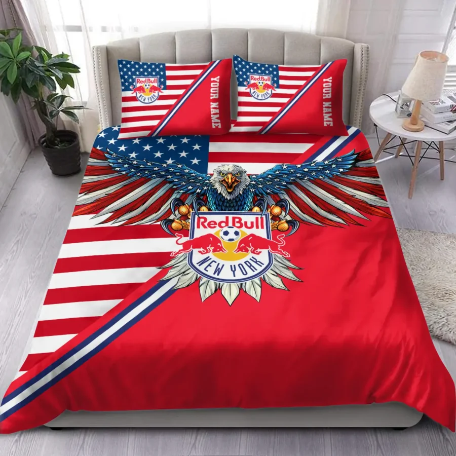 Eagle U.S Flag MLS New York Red Bulls Exclusive All Over Prints BLMLS101024A1NYSJT - Bedding Set