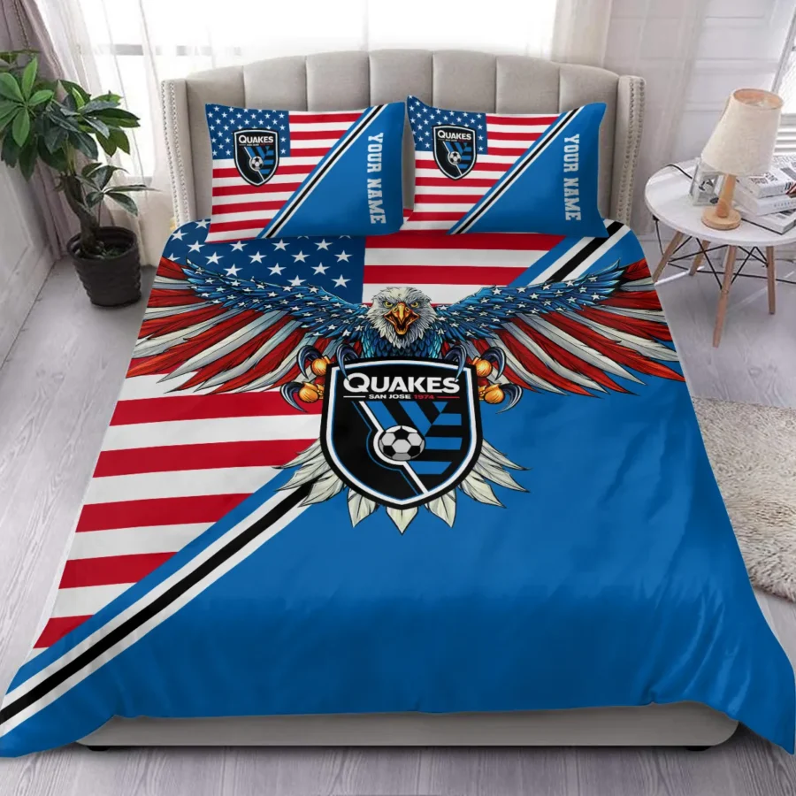 Eagle U.S Flag MLS San Jose Earthquakes Exclusive All Over Prints BLMLS101024A1SJSJT - Bedding Set