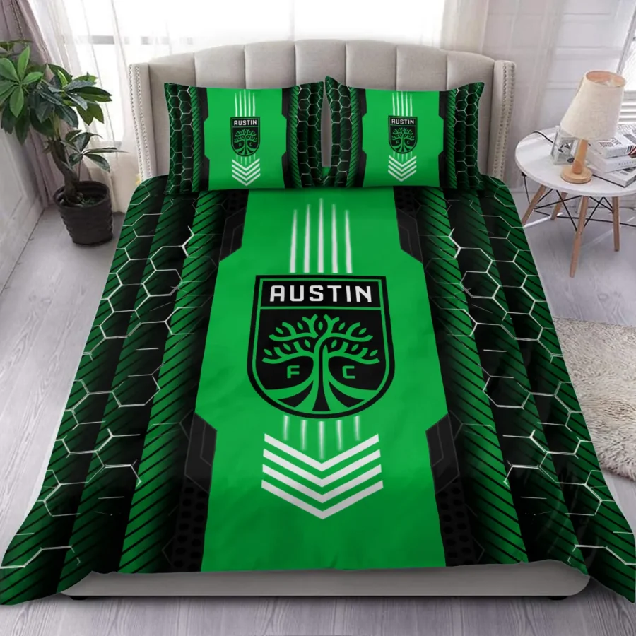 Abstract Geometric Pattern MLS Austin FC Exclusive All Over Prints BLMLS101024A2ATXSJT - Bedding Set