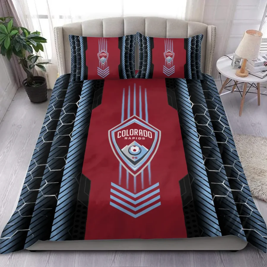 Abstract Geometric Pattern MLS Colorado Rapids Exclusive All Over Prints BLMLS101024A2COLSJT - Bedding Set