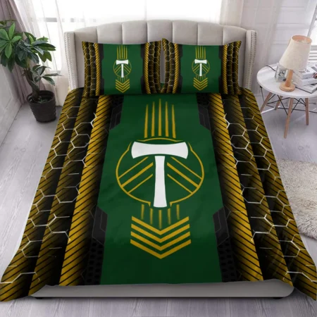 Abstract Geometric Pattern MLS Portland Timbers Exclusive All Over Prints BLMLS101024A2PORSJT - Bedding Set