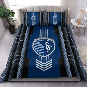 Abstract Geometric Pattern MLS San Jose Earthquakes Exclusive All Over Prints BLMLS101024A2SJSJT - Bedding Set