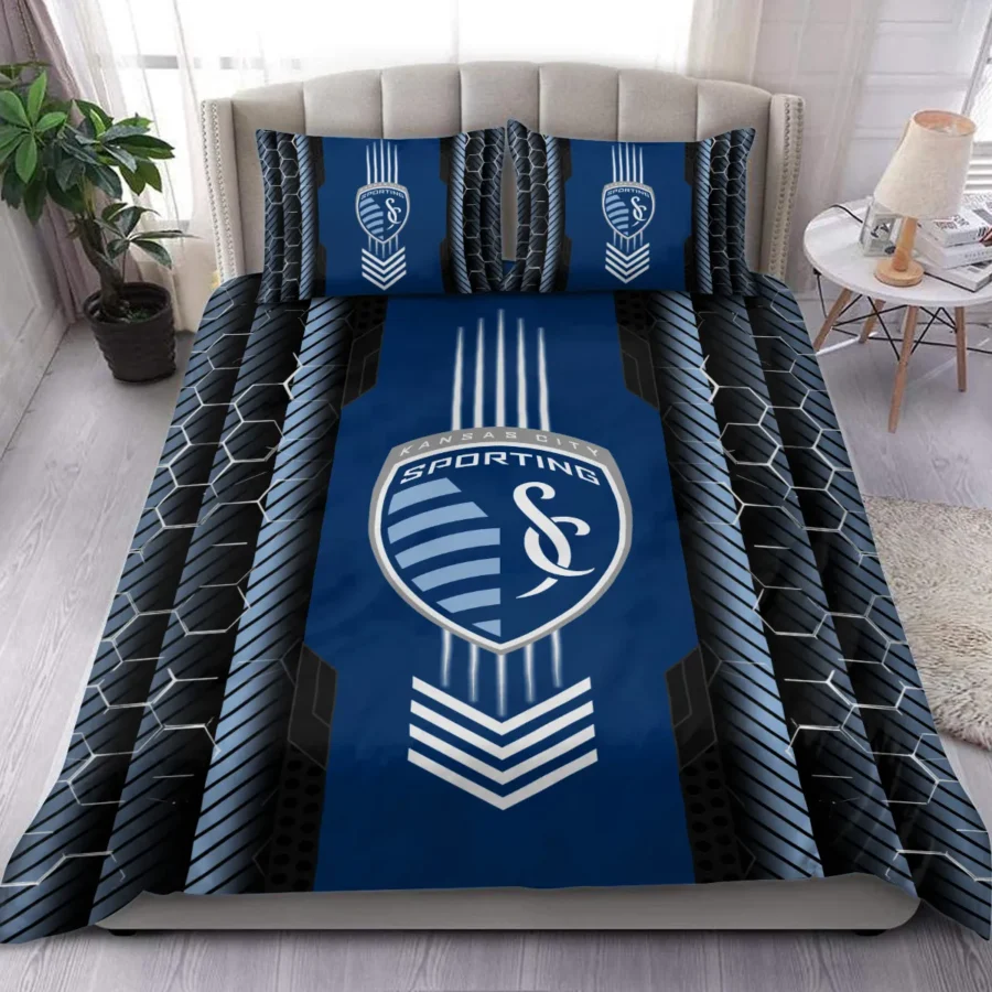 Abstract Geometric Pattern MLS Sporting Kansas City Exclusive All Over Prints BLMLS101024A2SKCSJT - Bedding Set