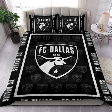 Black And White Style MLS FC Dallas Exclusive All Over Prints BLMLS121024A2DALSJT - Bedding Set