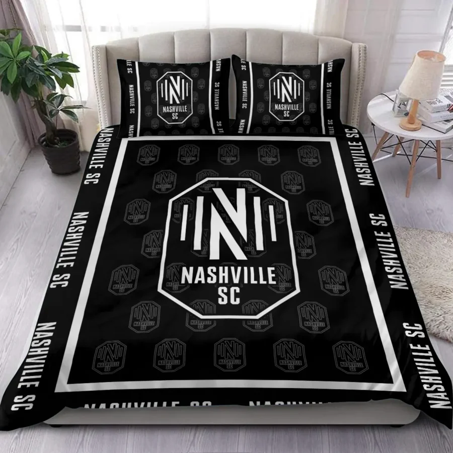 Black And White Style MLS Nashville SC Exclusive All Over Prints BLMLS121024A2NSHSJT - Bedding Set