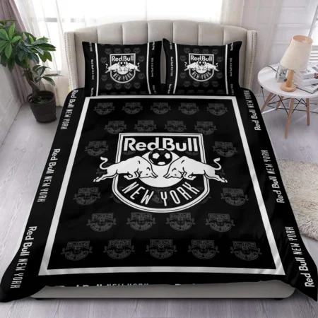 Black And White Style MLS New York Red Bulls Exclusive All Over Prints BLMLS121024A2NYSJT - Bedding Set