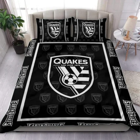 Black And White Style MLS San Jose Earthquakes Exclusive All Over Prints BLMLS121024A2SJSJT - Bedding Set