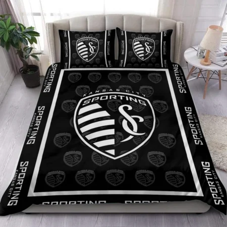 Black And White Style MLS Sporting Kansas City Exclusive All Over Prints BLMLS121024A2SKCSJT - Bedding Set