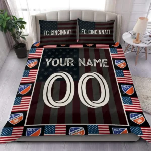 Custom Name Number US Flag MLS Columbus Crew Exclusive All Over Prints BLMLS141024A1CLBSJT - Bedding Set