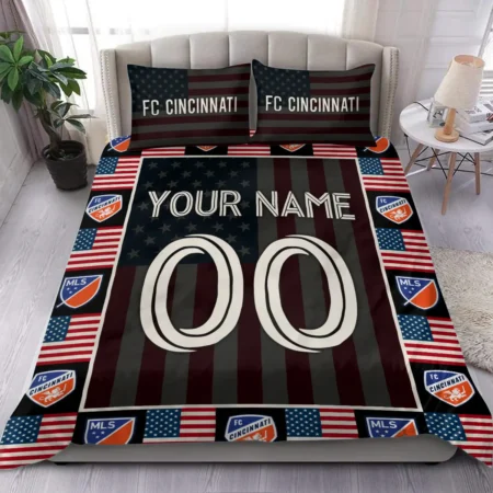 Custom Name Number US Flag MLS Cincinnati Exclusive All Over Prints BLMLS141024A1CINSJT - Bedding Set