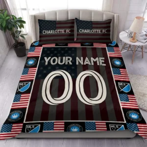 Custom Name Number US Flag MLS Chicago Fire Exclusive All Over Prints BLMLS141024A1CHISJT - Bedding Set