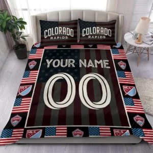 Custom Name Number US Flag MLS Real Salt Lake Exclusive All Over Prints BLMLS141024A1RSLSJT - Bedding Set