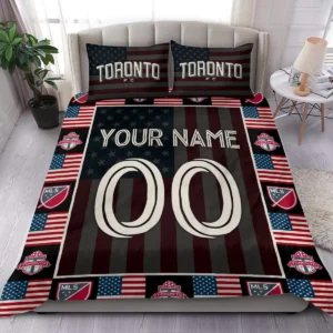 Custom Name Number US Flag MLS Vancouver Whitecaps Exclusive All Over Prints BLMLS141024A1VANSJT - Bedding Set