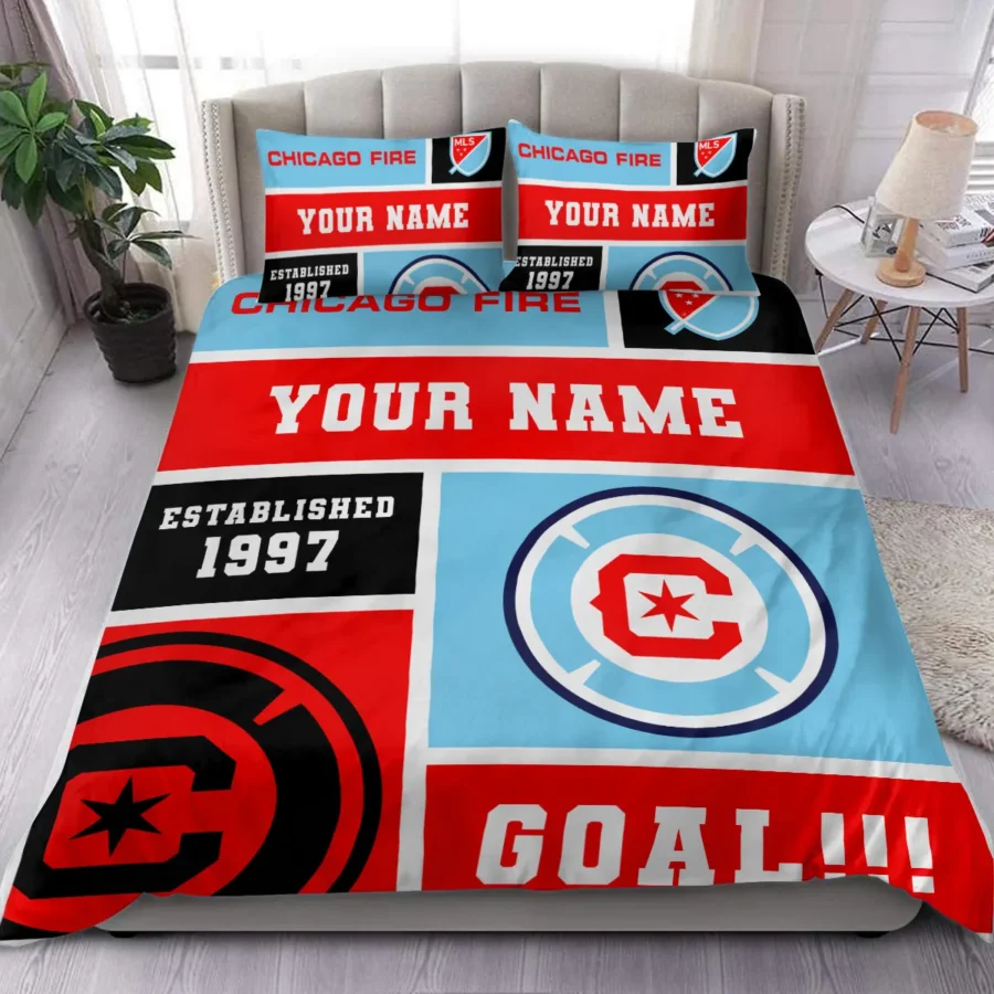 Custom Name MLS Chicago Fire Exclusive All Over Prints BLMLS151024A2CHISJT - Bedding Set