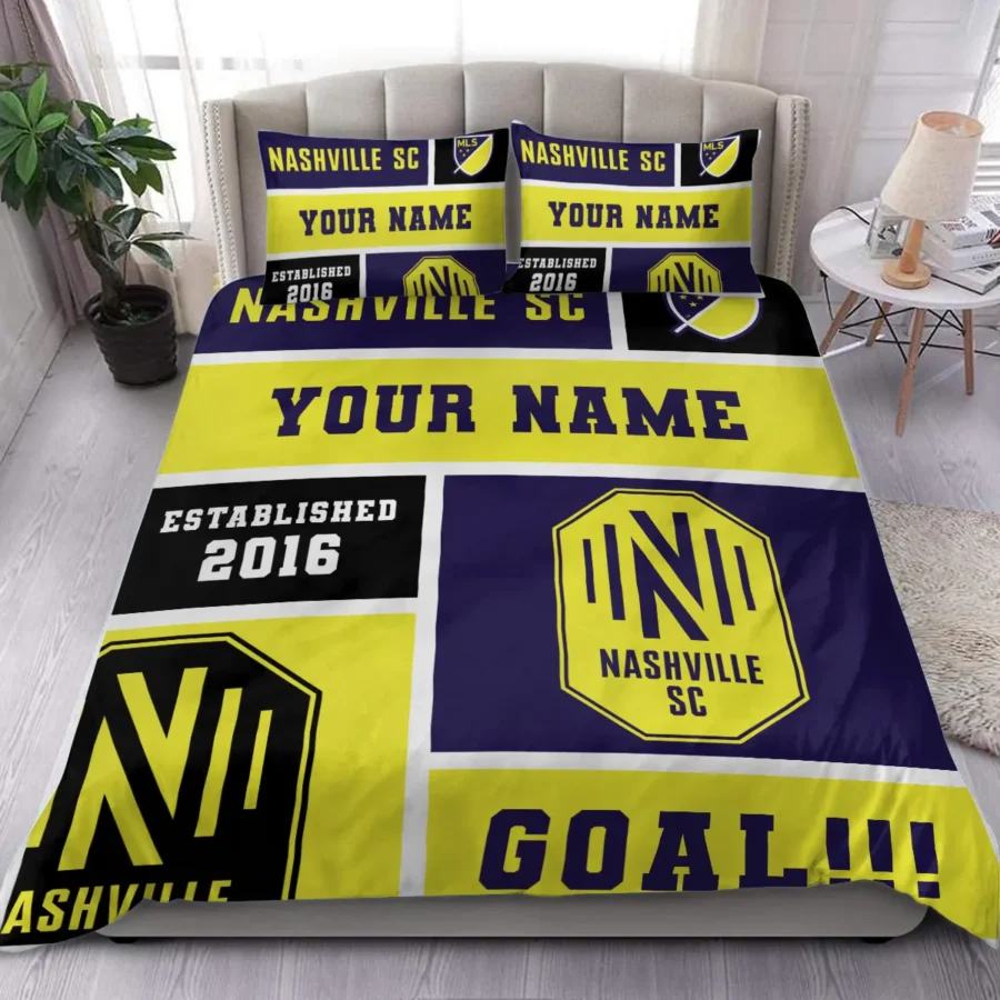 Custom Name MLS Nashville SC Exclusive All Over Prints BLMLS151024A2NSHSJT - Bedding Set