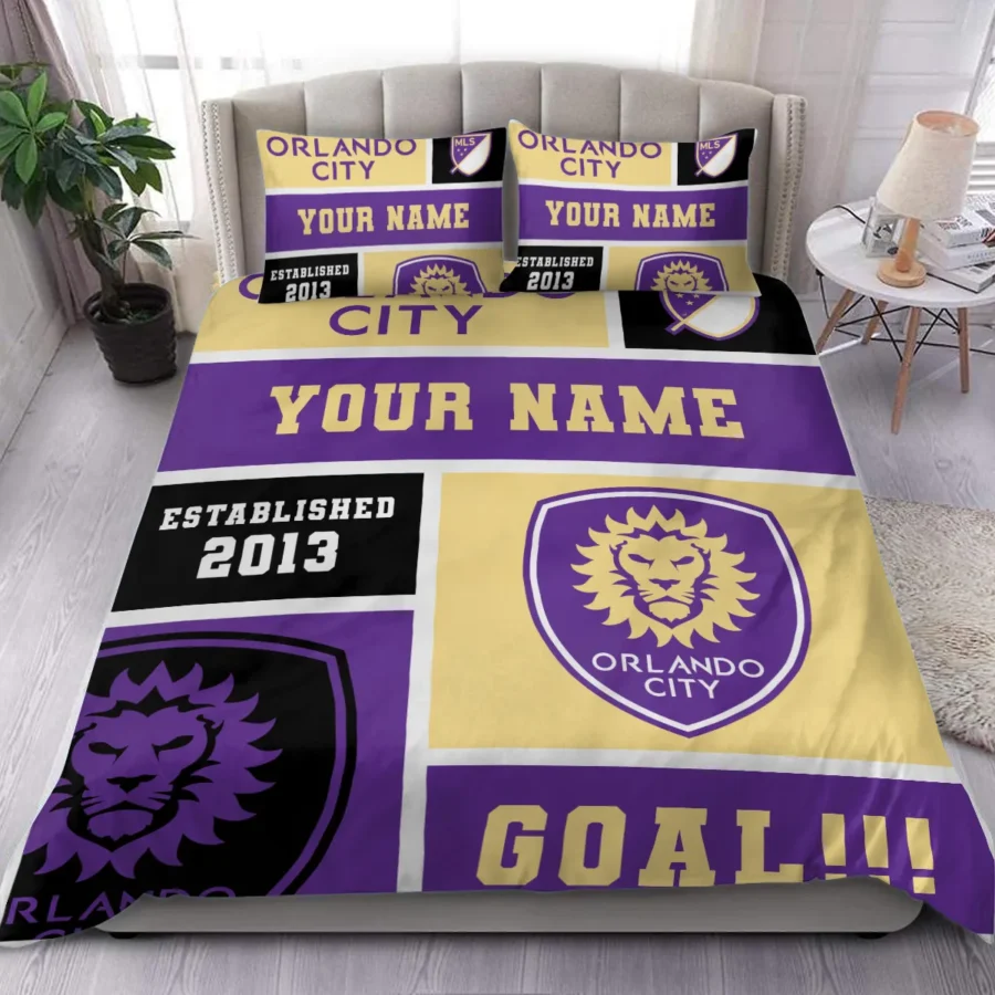 Custom Name MLS Orlando City Exclusive All Over Prints BLMLS151024A2ORLSJT - Bedding Set