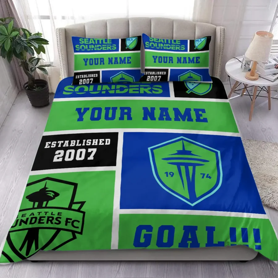 Custom Name MLS Seattle Sounders Exclusive All Over Prints BLMLS151024A2SEASJT - Bedding Set