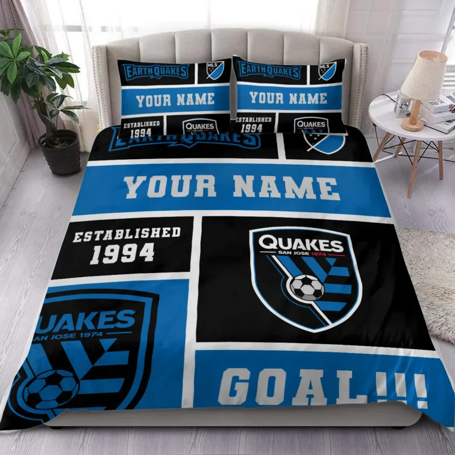 Custom Name MLS San Jose Earthquakes Exclusive All Over Prints BLMLS151024A2SJSJT - Bedding Set