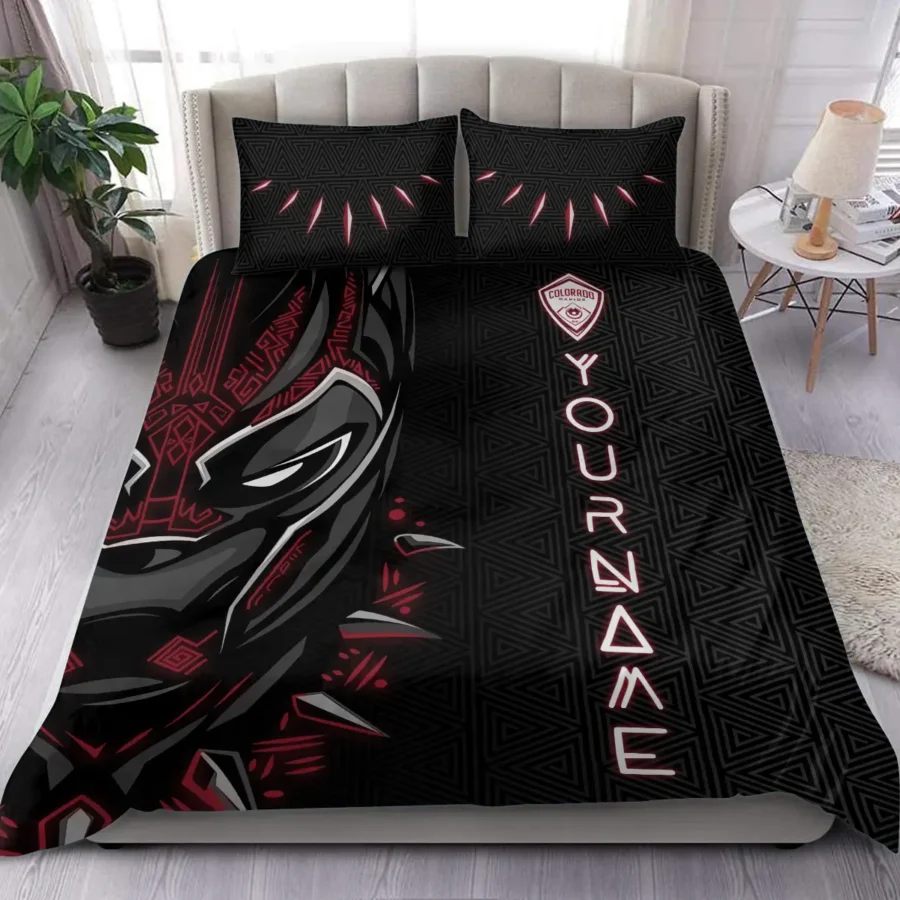 Black Panther Custom Name MLS Colorado Rapids Exclusive All Over Prints BLMLS161024A2COLSJT - Bedding Set