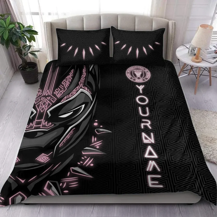 Black Panther Custom Name MLS Inter Miami Exclusive All Over Prints BLMLS161024A2MIASJT - Bedding Set